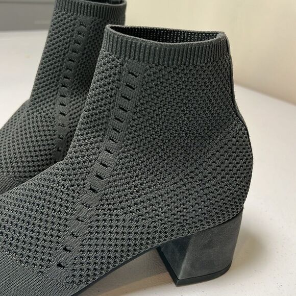 Eileen Fisher Honey Graphite Stretch boots shoes - Picture 6 of 6